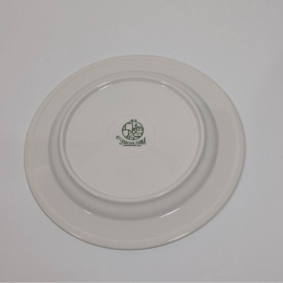 Syracuse China White Ceramic Plate Gold Trim Elegant Design Dinnerware - Picture 5 of 5